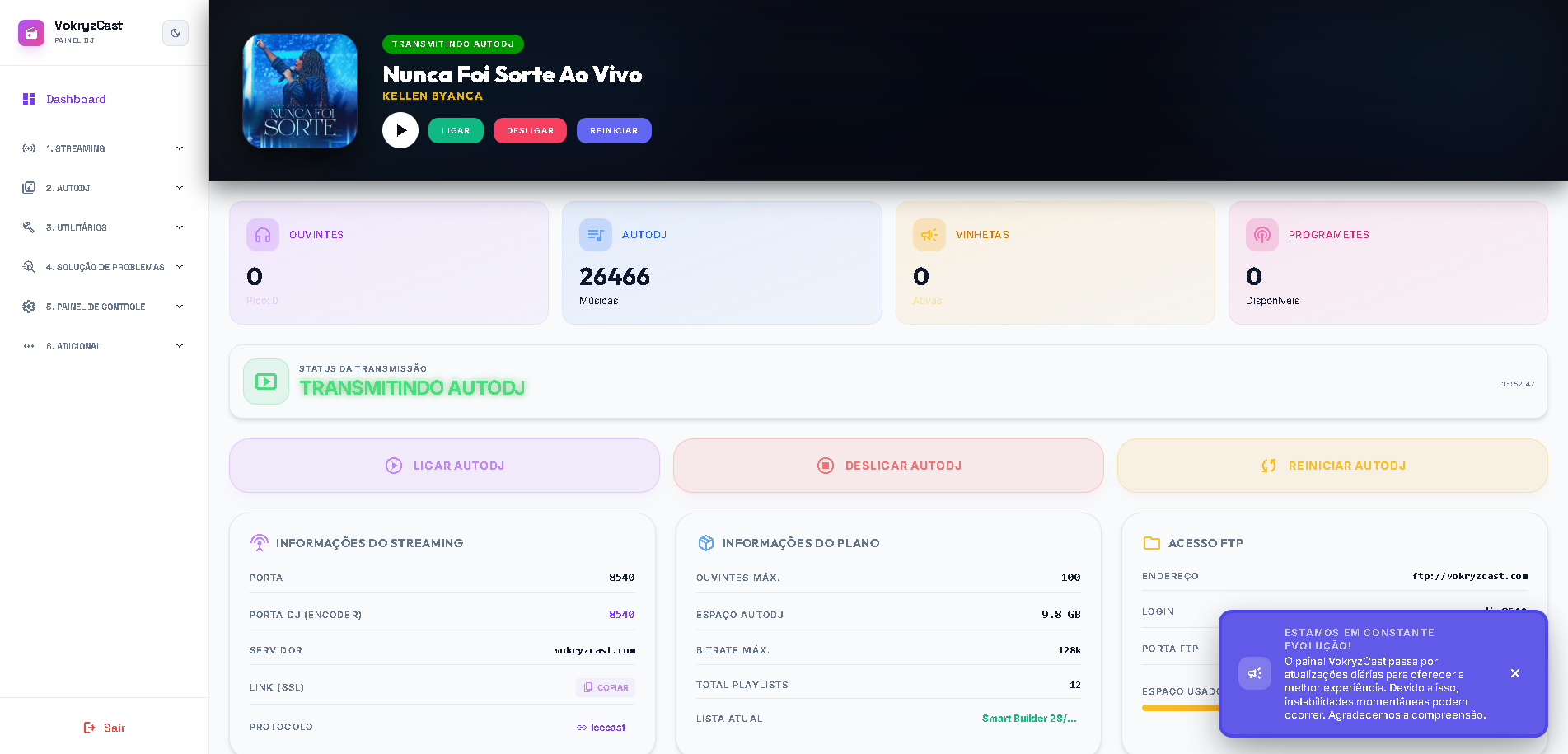 VokryzCast Interface